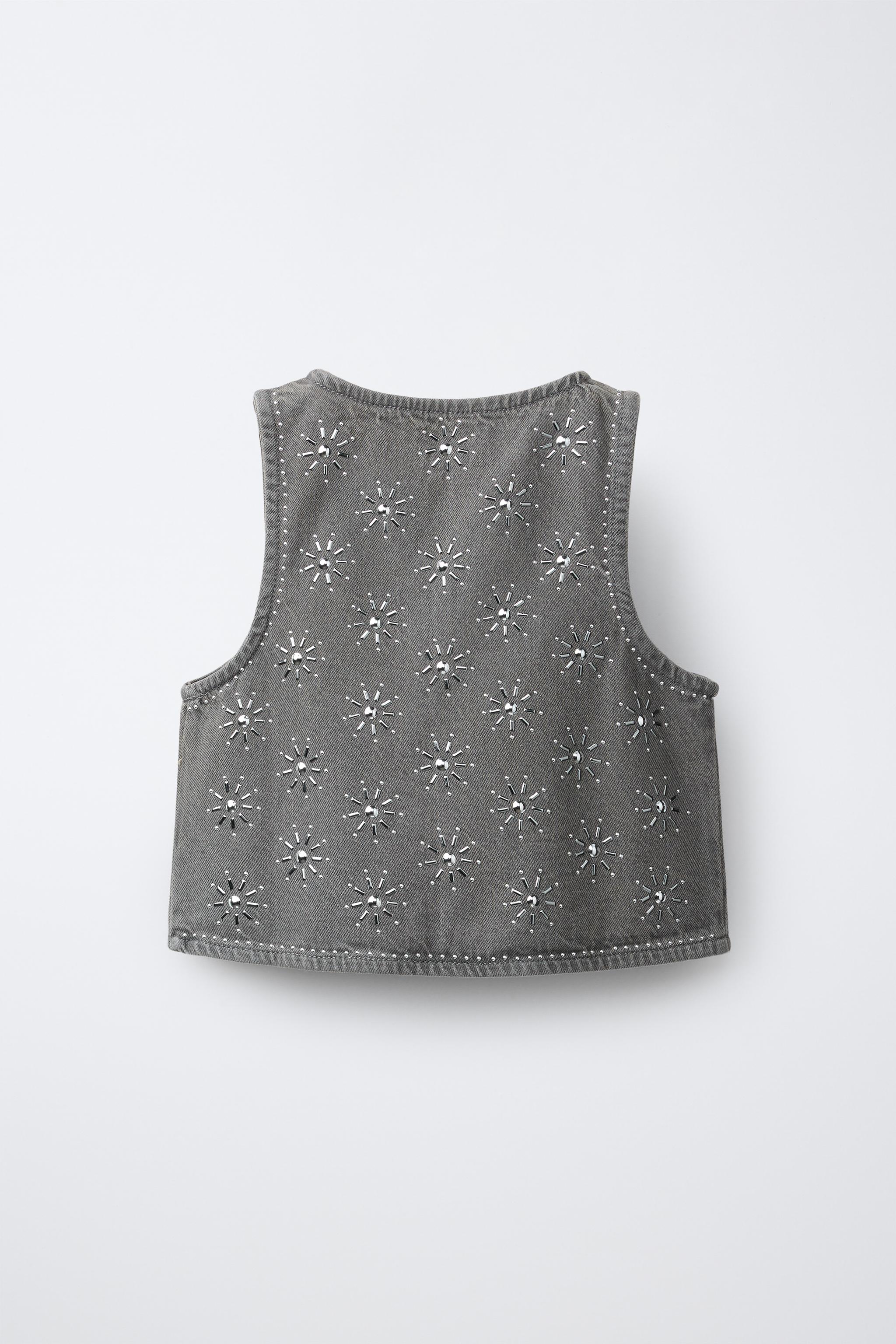 GILET EN JEAN STRASS